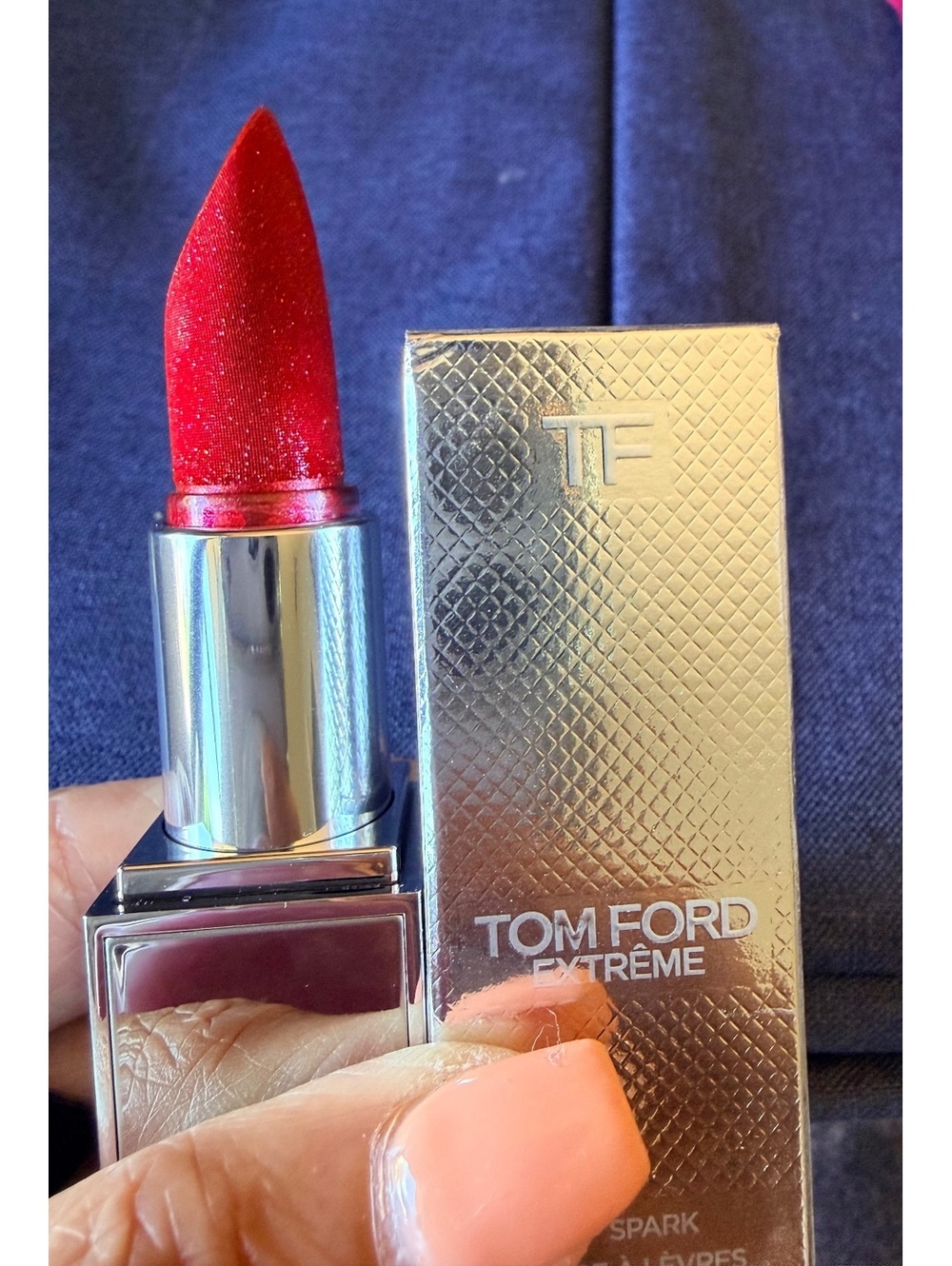 Tom Ford Extreme Lip Spark Lipstick 07 Stunner Red Sparkle 0.1 oz / 3 g NEW